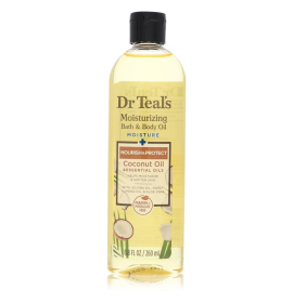 Dr Teal's Moisturizing Bath & Body Oil  Dr Teal's, Nourishing Coconut Oil with Essensial Oils, Jojoba Oil, Sweet Almond Oil and Cocoa Butter 260 ml