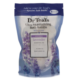 Dr Teal's Ultra Moisturizing Bath Bombs  Dr Teal's, Five (5) 1.6 oz Moisture Soothing Bath Bombs with Lavender, Essential Oils, Jojoba Oil, Sunflower Oil (Unisex) 50 ml