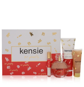 Kensie So Pretty  Kensie, Gift Set -- 3.4 oz Eau De Parfum Spray + .34 oz Mini EDP Spray + 2.5 oz Body Glow Oil + 6.8 oz Body Lotion