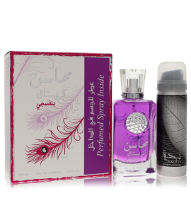 Lattafa Mahasin Crystal Violet  Lattafa, Eau De Parfum Spray with 1.7 oz Deodorant Spray 100 ml