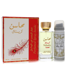 Lattafa Mahasin Crystal  Lattafa, Eau De Parfum Spray with 1.7 oz Deodorant Spray 100 ml